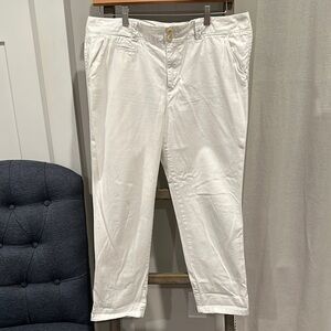 American Eagle Outfitters White Cropped Pants